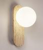 PING G9 Oblong Travertine Base & Opal Diffuser Wall Light IP44